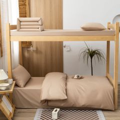 纯棉纯色三件套被套床单床上用品学校学生单位员工宿舍军训用军绿